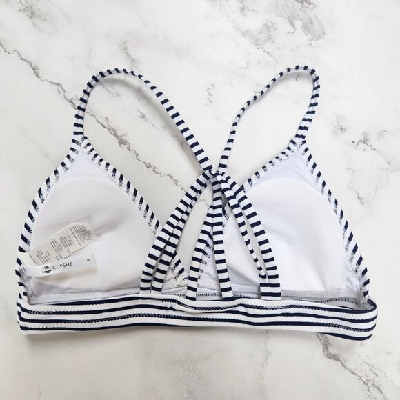 Cupshe Hit Summer Nautical Striped Bikini Top Women's S - Picture 4 of 6